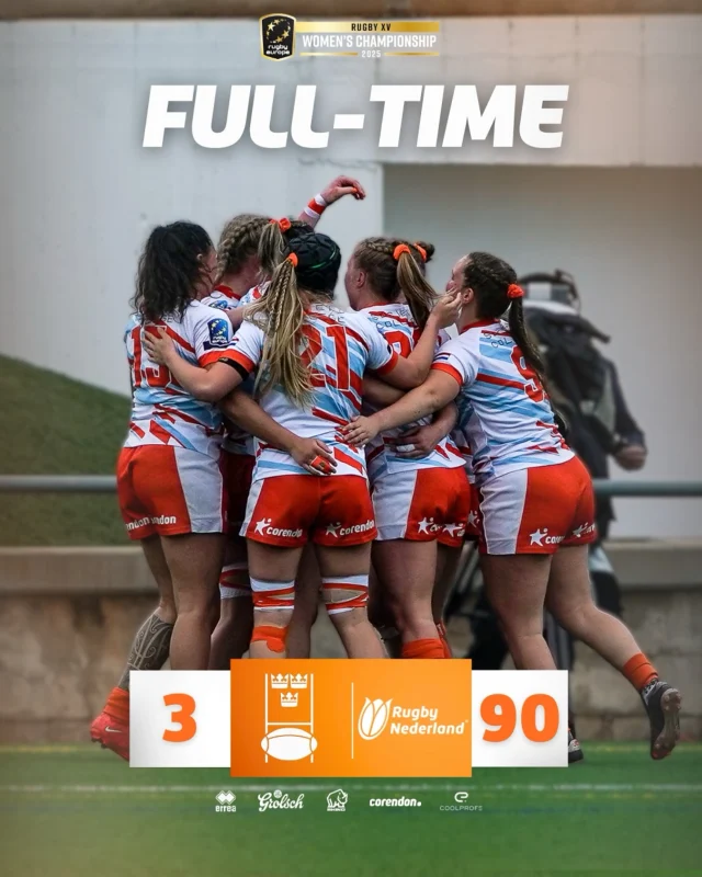 Dominantie van begin tot eind. Met overtuiging winnen onze dames in Zweden met 3-90! 🇳🇱🔥

#OranjeDamesXV #RugbyNederland #RugbyEurope #WREC25 #Grolsch #CoolProfs #Errea #Corendon #Rhino