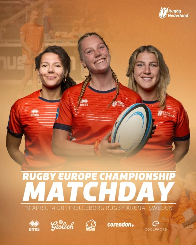 Matchday! 🇸🇪🆚🇳🇱

De dames zijn er klaar voor! Vandaag om 14:00 spelen ze tegen Zweden in de Rugby Europe Women’s Championship! 💪🔥

#OranjeDamesXV #RugbyNederland #RugbyEurope #WREC25 #Grolsch #CoolProfs #Errea #Corendon #Rhino